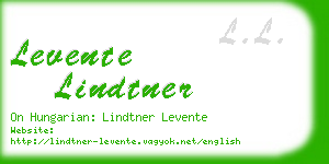 levente lindtner business card